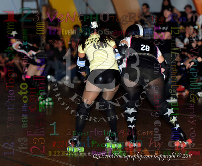 San Diego Starlettes vs. Tucson                                               Roller Derby Bout 2-5-11