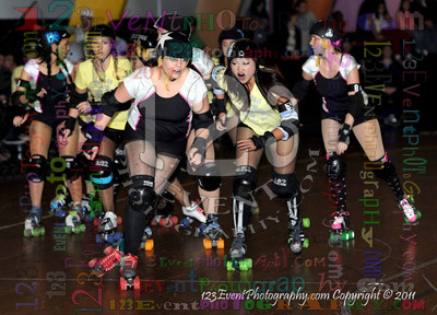 San Diego Starlettes vs. Tucson                                               Roller Derby Bout 2-5-11