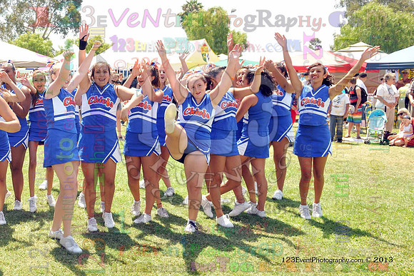 2013 Clairemont High Cheer Squad at Clairemont Family Day