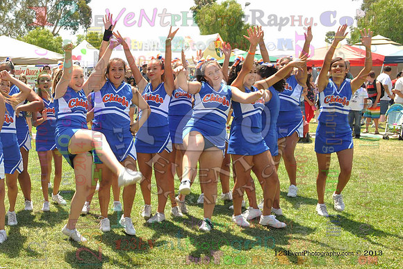 2013 Clairemont High Cheer Squad at Clairemont Family Day