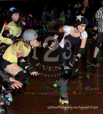 San Diego Starlettes vs. Tucson                                               Roller Derby Bout 2-5-11
