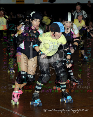San Diego Starlettes vs. Tucson                                               Roller Derby Bout 2-5-11
