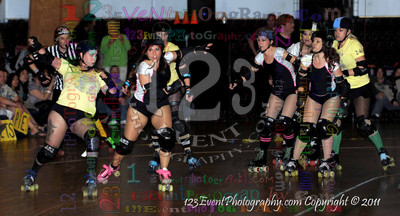 San Diego Starlettes vs. Tucson                                               Roller Derby Bout 2-5-11