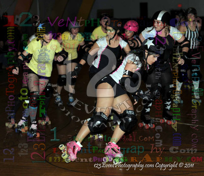 San Diego Starlettes vs. Tucson                                               Roller Derby Bout 2-5-11