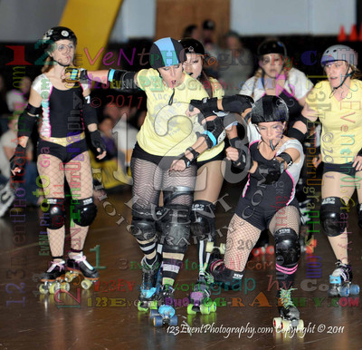 San Diego Starlettes vs. Tucson                                               Roller Derby Bout 2-5-11