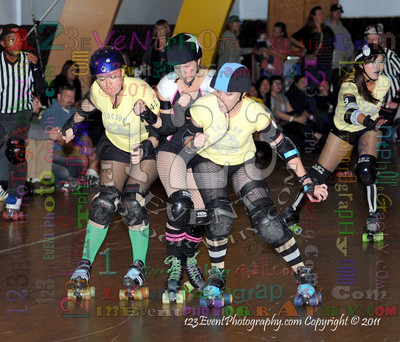 San Diego Starlettes vs. Tucson                                               Roller Derby Bout 2-5-11