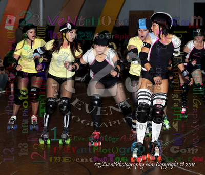 San Diego Starlettes vs. Tucson                                               Roller Derby Bout 2-5-11