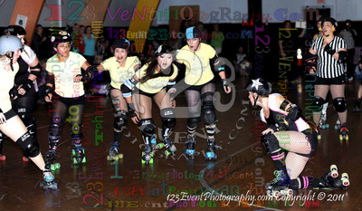 San Diego Starlettes vs. Tucson                                               Roller Derby Bout 2-5-11