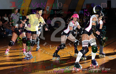 San Diego Starlettes vs. Tucson                                               Roller Derby Bout 2-5-11